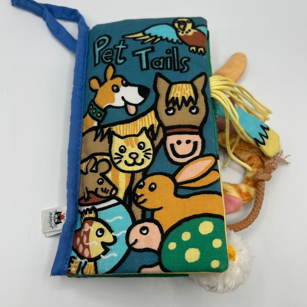 Jellycat Pet Tails Soft Activity Book Anne Wilkinson Sensory Toy Crinkle Tails